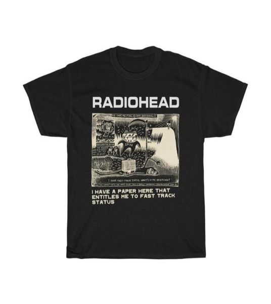 

radiohead t shirt men fashion summer cotton t shirts kids hip hop arctic monkeys tees women rock boy camisetas hombre 2205202578294, White;black