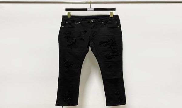 

original designer denim pants rick jeans for men oversized ro pants owens men hiphop streetwear men clothing2442680, Blue