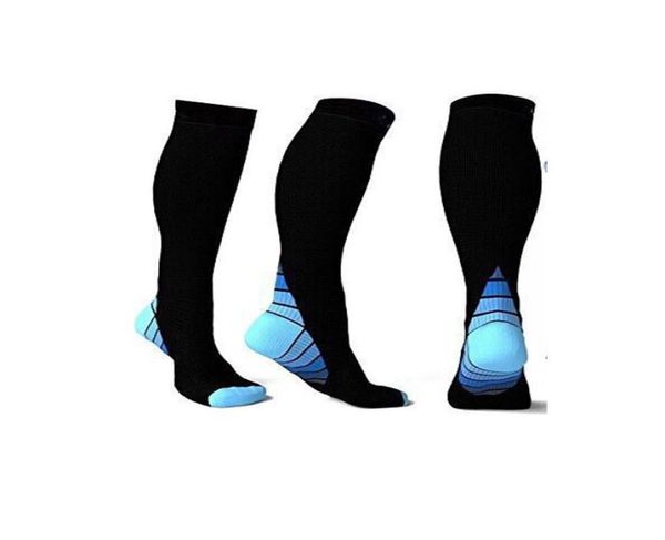 

new compression socks men women stockings for outdoor running fitness soccer socks fitness running gradient sport socks6971287, Black