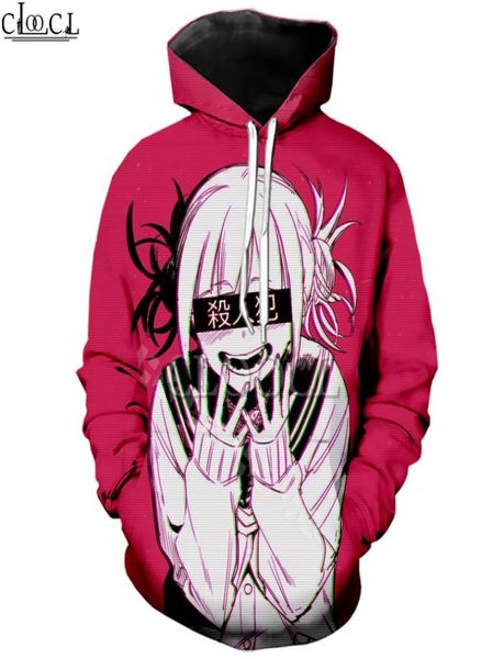 

anime girl my hero academia ahegao manga 3d print himiko toga hoodies casual sweatshirt fashion pullovers2974302, Black