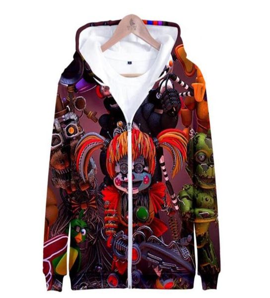 

five nights at freddy039s zipper jacket fnaf freddy 3d hoodie anime cosplay costume school uniforms mens hoodies sweatshirts8257584, Black