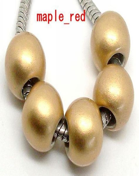 

whole 100 pcs glod shiny imitation pearl european big hole beads fit european bracelet and necklace low 7781219, Black