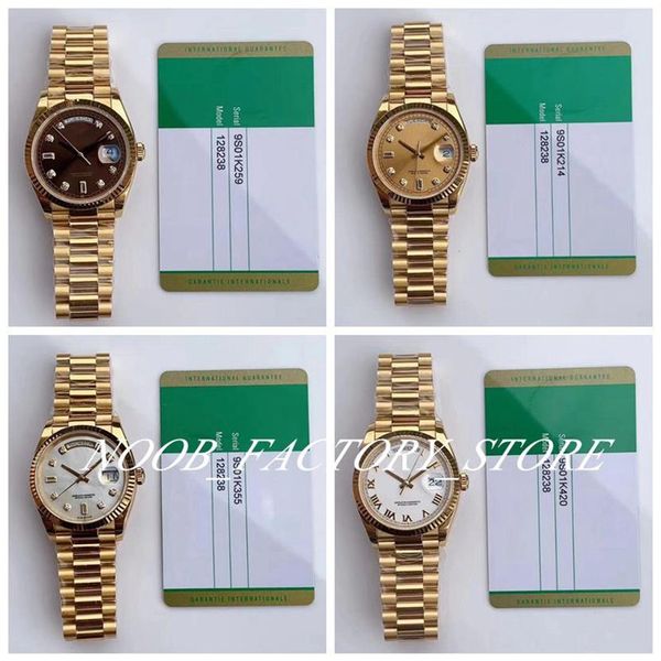 

5 style dial watch ew factory super quality 36mm 128238 v2 strap cal 3255 movement automatic eta diving swimming mens watches wit2457, Slivery;brown