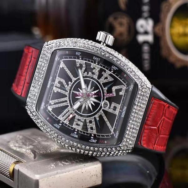

fashion mens luxury watch shinning diamond iced out watches brand new yachting designer quartz movement party dress wristwatch clo273v, Slivery;brown