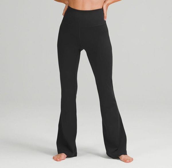 

high waist flared pants thin yoga pants naked feel lycra fabric women elastic workout gym running sportwear3124750