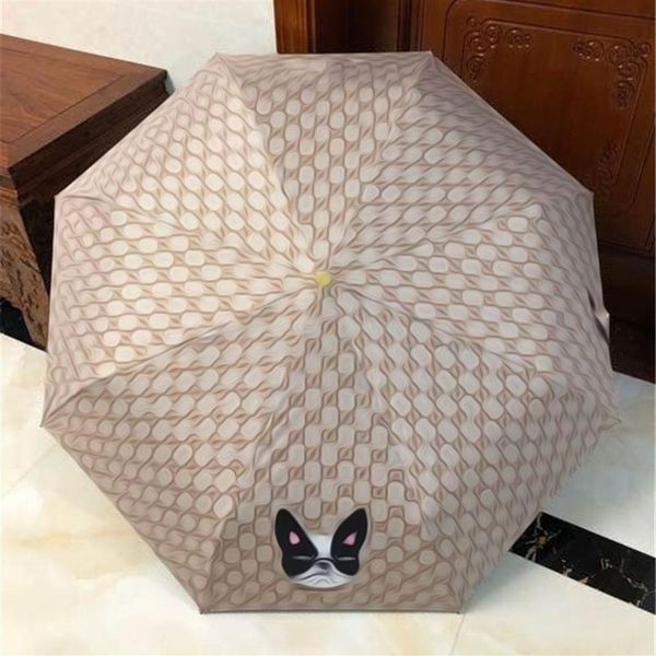 

luxurys black white folding umbrella simple style letter big floral rhinestone round handle umbrellas spot287s, Red;brown