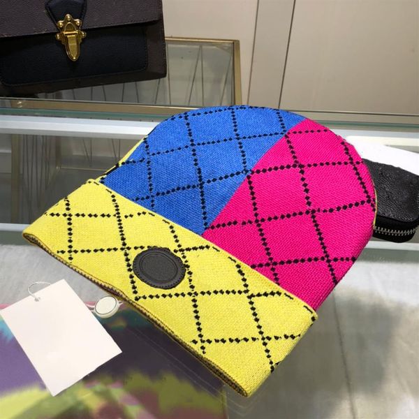 

selling winter womens mens fashion multicolor wool cotton hat knitted hats cap beanies for man254d, Black;white