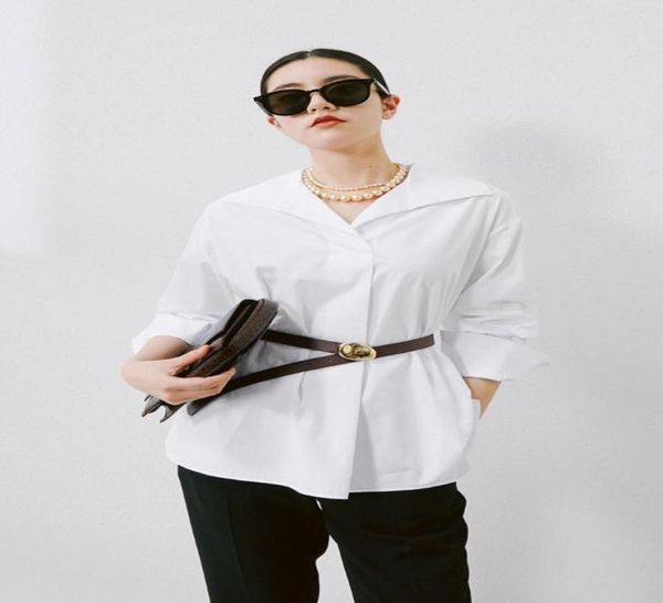 

2022 whole womens blouse 100 light weight cotton white skirt ladies long sleeves clothes65301023807661