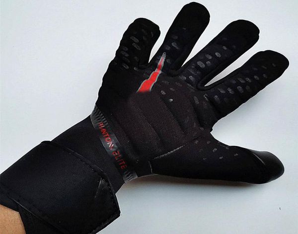 

gk phantom elite men professional soccer goalkeeper gloves without finger protection goal thickened latex football gloves for goal1637480, Black