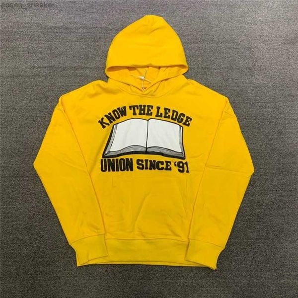 

selling casual cpfm.xyz know the ledg fashion hoodie heavy fabric yellow pullover oversized sweatshirts, Black