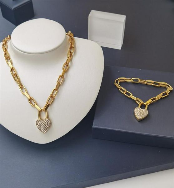 

new products goldplated necklaces and bracelet for woman heart bracelets fashion charm necklace chain jewelry261t5595046, Silver