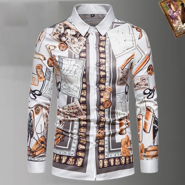 

2023 mens shirt luxury designer fashion trend wear long sleeve business casual brand spring slimming -3xl #022, White;black