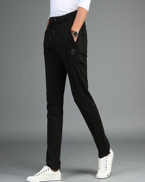 

men drawstring waist patched detail tear away pants k5vy0190057761143239, Black