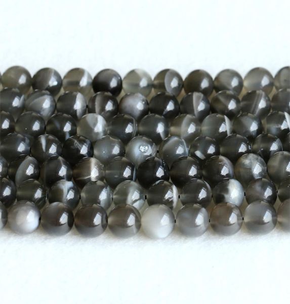 

real genuine natural black moonstone flash light round loose gemstone ball beads 6mm 8mm 10mm 12mm 15quot 051464316507