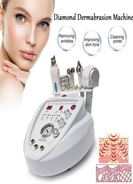 

5 in1 diamond microdermabrasion dermabrasion peel peeling machine pon skin scrubber ultrasound facial beauty machine9368408, Black;white