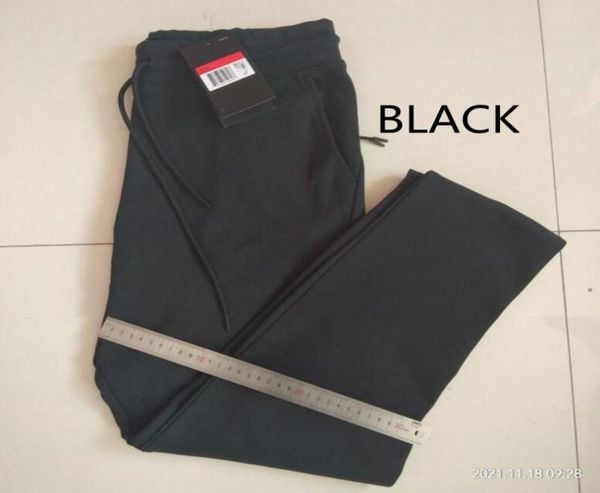 

new tech mens pants designer jogging sport trousers fashion brand clothing side stripe drawstring bottoms7630377, Black
