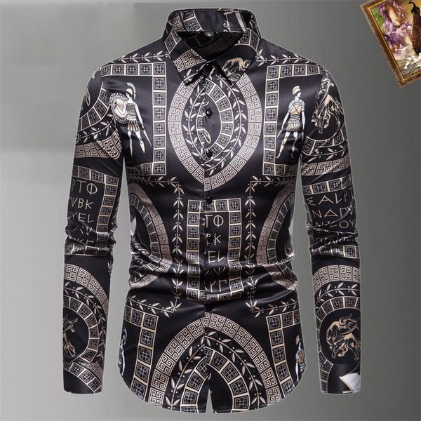 

2023 mens shirt luxury designer fashion trend wear long sleeve business casual brand spring slimming -3xl #031, White;black