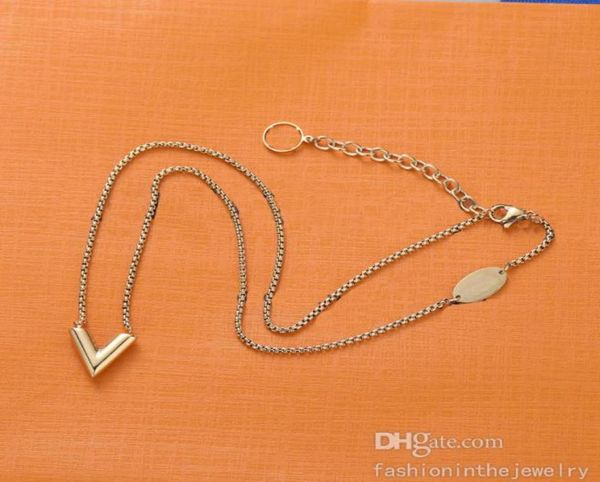 

luxury fashion necklace designer jewelry women gold party letter pendant thanksgiving day necklace length for 20 year old girl you5611255, Silver