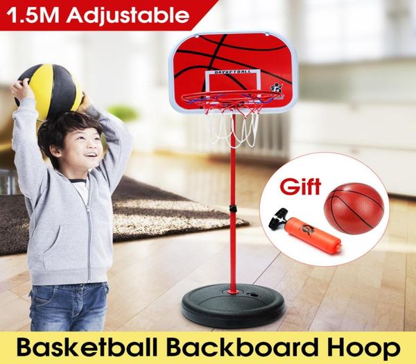 

15m height adjustable kids mimi basketball hoop rim net set backboard basket ball 72150cm red basketball hoopbasketballpump8703426