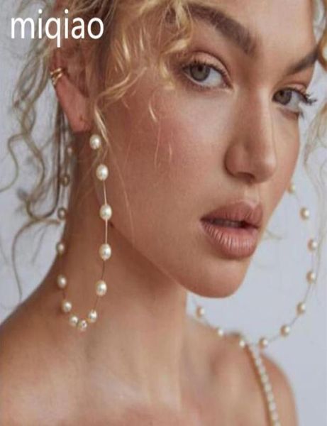 

studs europe border large earrings creative retro minimalist exaggerated personality wound faux pearl for women74133082934134, Golden;silver