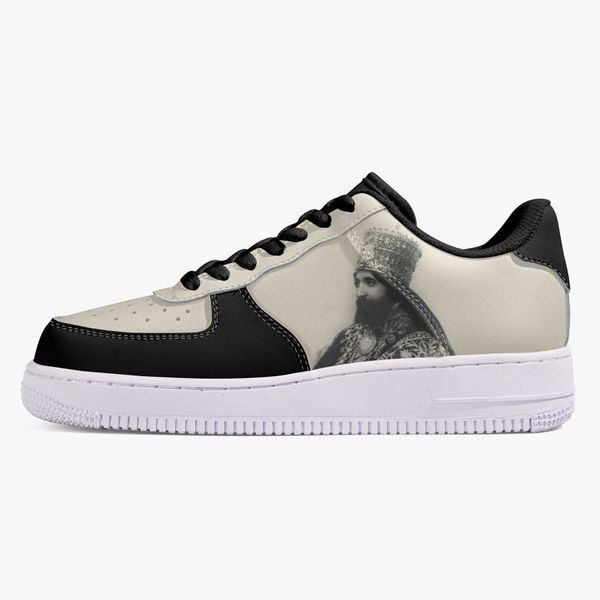

customized shoes men's fashionable casual shoes diy women's shoes white sole black and white shoe body king 7976