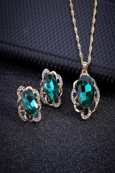 

bridal jewelry set for women luxury beautifully jewelry crystal pendants necklaces earrings set engagement wedding party jewelry s3819808, Silver