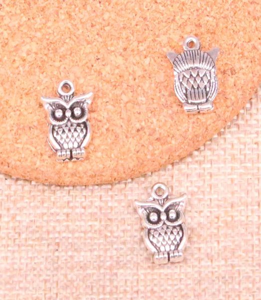 

89pcs charms big eyes owl 1612mm antique making pendant fitvintage tibetan silverdiy handmade jewelry9869509, Bronze;silver