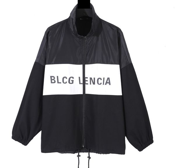 

blcg lencia mens jackets windbreaker zip hooded stripe outerwear quality hip hop designer coats fashion spring and autumn parkas brand cloth, Black;brown