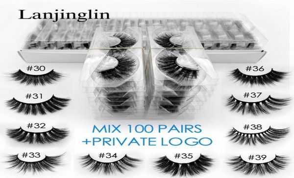 

whole 3d mink false eyelashes 20304050100 pairs private fake lashes natural long makeup lash extension3569146