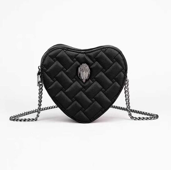 

uk luxury kurt geiger eagle head rainbow contrast heart shaped women's bag spliced bird cross border sale