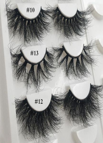 

50pairslot mink eyelashes 25mm fluffy messy 3d false eyelash long natural lashes whole makeup lash2093528