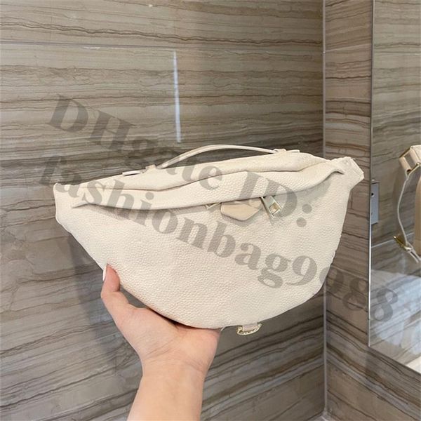 

genuine leather white waist bags for women fashion brand men cross body hand bag all letters ladies big handbags large2238