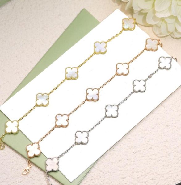 

charm bracelets 18k lady designer clover charm bracelets personality bangles jewelry dance party women superior quality5751374, Golden;silver