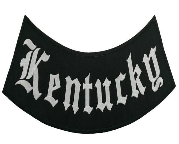 

outlaw kentucky rocker embroidered iron on patch motorcycle biker club mc front jacket vest patch detailed embroidery7706126, Black
