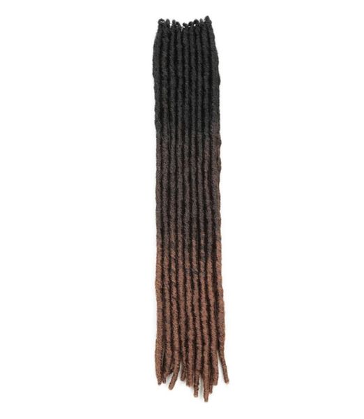 

18quot synthetic faux locs braiding hair extensions ombre dreadlocks crochet braids straight goddess locs hair golden beauty5842607, Black