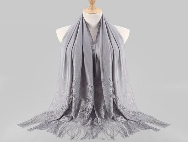 

hijabs women muslim islamic tassel lace hollow long hijab scarf shawl wrap d904048801207, Red