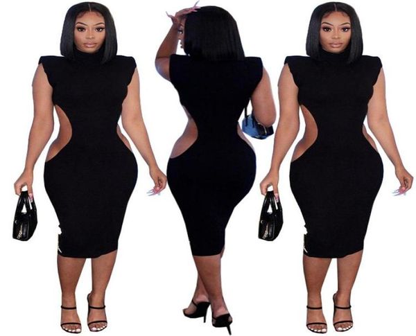 

casual dresses european and american women039s summer fashion solid color ripped sleeveless dress female nightclub6621834, Black;gray
