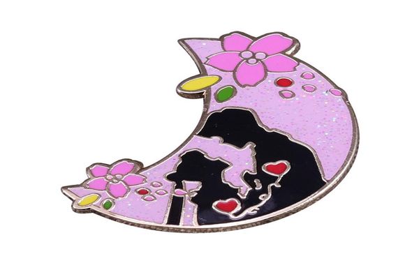 

moon anime enamel pins custom brooches lapel badge jewelry for friends kids gift6261723, Blue