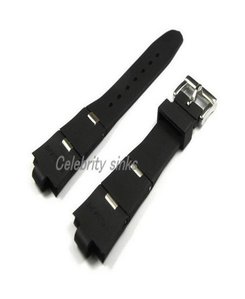 

22mm x 8mmwatch lug new men black diving silicone rubber watchband bands straps2983947, Black;brown