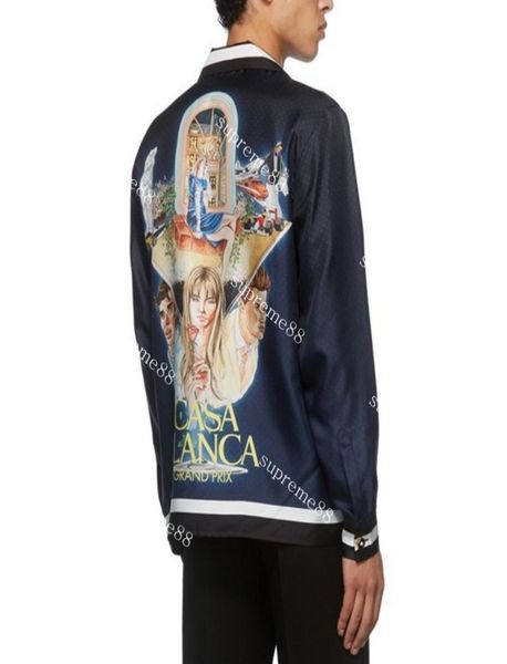 

men silk blue shirt luxurys designer summer long sleeves shirts5569191, White;black