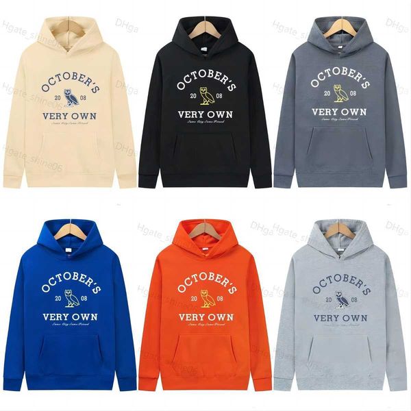 

mens hoodies sweatshirts women autumn ovo hoodie long sleeve patchwork pullover sweatshirts fleece streetwear harajuku hip hop sudaderas hom, Black