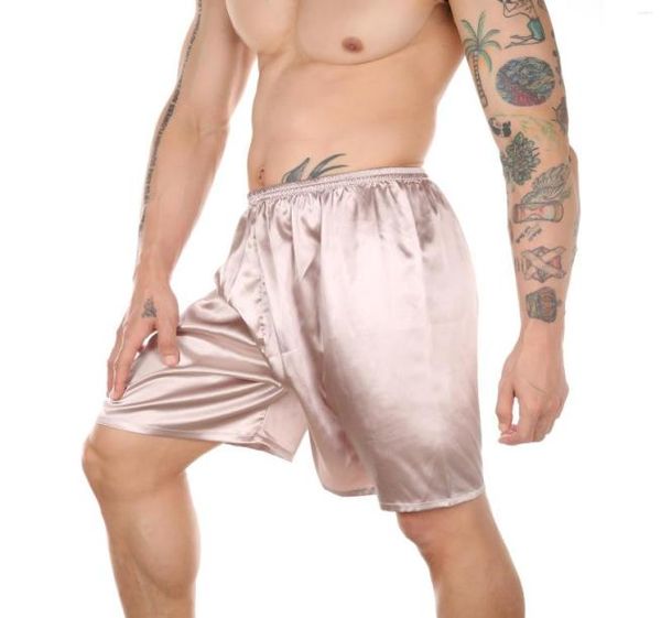 

men039s sleepwear clevermenmode nightwear satin pajamas shorts men sleep bottoms home pyjamas lounge homewear boxers short pan7159769, Black;brown