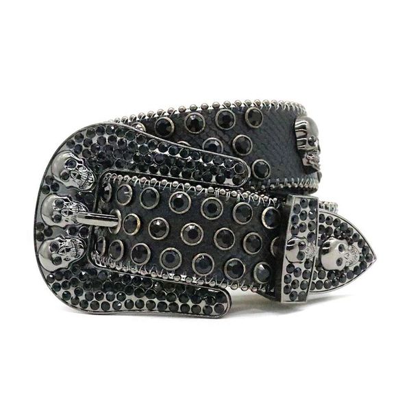 

diamond belt, alloy needle buckle, lengthened and widened, embedded diamond belt, men's and women's punk pants belt, Black;brown