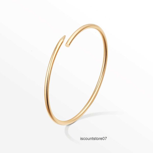 

bangle high edition small model slim nail bracelets bangles for women men aaa cubic zirconia 316l steel designer jewelry luxury, Black