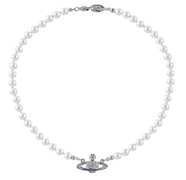 

new fashion creative planet pearl necklace women039s cute romantic wedding clavicle jewelry8082586, Silver