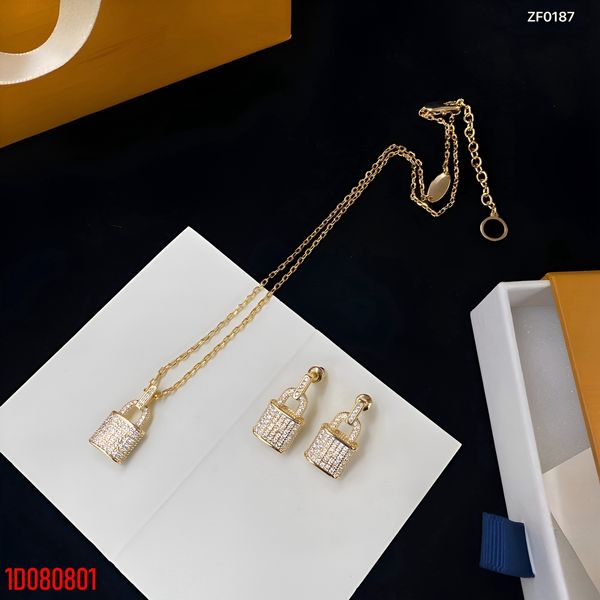 

charm women jewelry necklace diamond ladies fashion 230822, Golden
