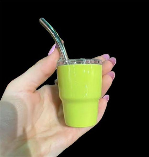 

cosmetic bags cases 2oz mini s glasses with lid straw solid stainless steel tumbler mug doubleinsulated water cup for baby cup wine 230821