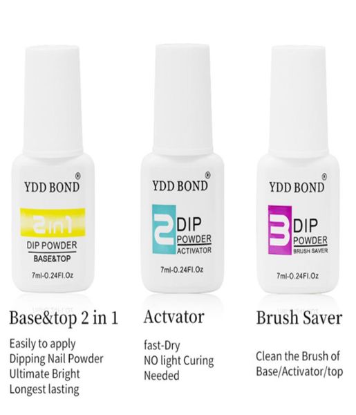 

new nail art gel 2in 1 basefourstep gel 10ml nail art infiltration dip powder desiccator nail brush activator6892394, Red;pink