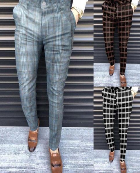 

men039s pants 2023 pant men slim fit plaid print zipper casual fashion long trousers sweatpants mens1797320, Black
