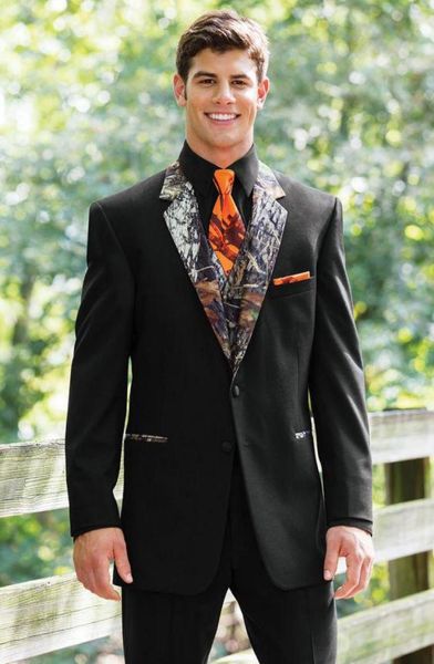 

black wedding tuxedos 2019 fashion designs two button camo notched lapel slim fit men suit prom suit jacketpant tie2085927, Black;gray